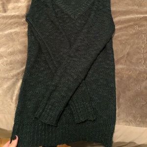 Green knit sweater